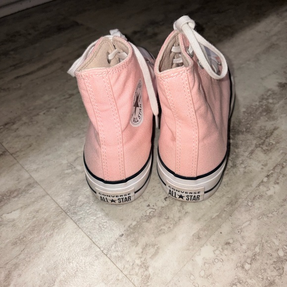 Converse Pink Canvas High-Tops - Picture 3 of 6